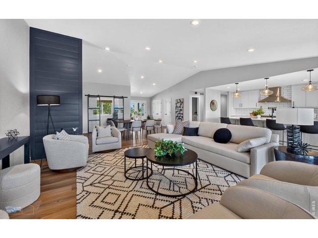 Property Photo 7 Beautiful New Kitchen & Office w Custom Sliding Doors from Living Room