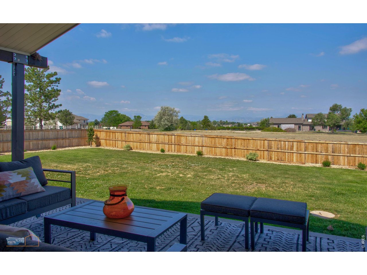 Fenced Backyard with Views (Obscured by Smoke)