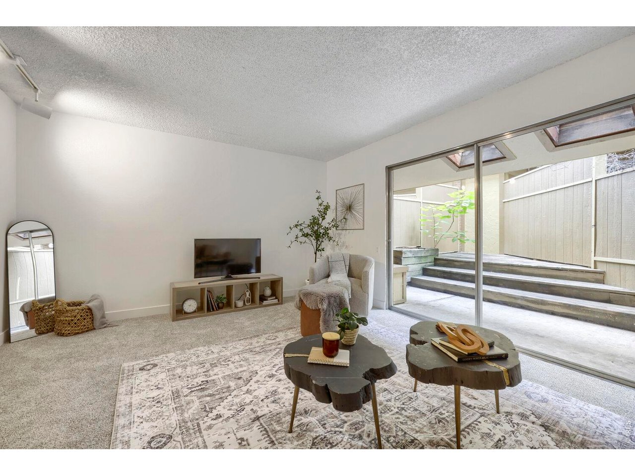 Bright Living Room Opens onto Patio