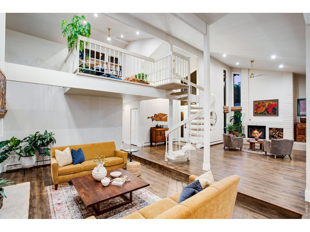 Property Photo 18 Spiral Staircase to the Upstairs Loft/Library or Office!