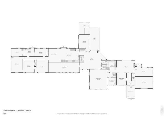 Property Photo 45 Starting on the right side, main house with attached secondary unit in the middle area and to the left side of the floorplan