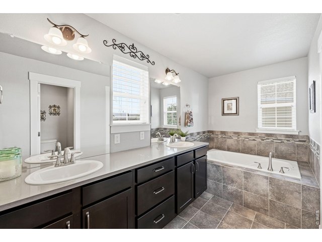 Property Photo 18 Spacious primary suite boasts vaulted ceilings, a walk-in closet, and a luxurious five-piece bath.