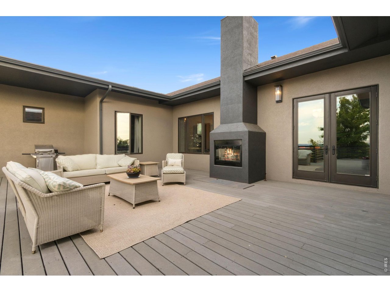 Property Photo 23 Main Level 1300 Sqft Deck w Fireplace and Irrigation for Planters