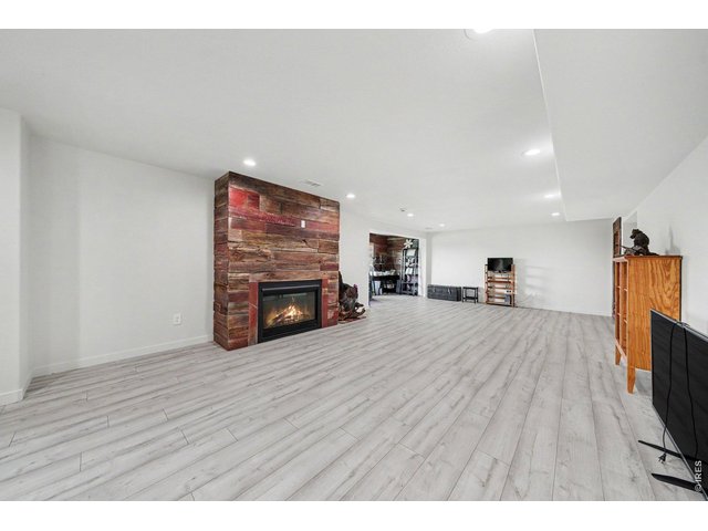 Property Photo 21 Basement Fireplace with wood surround
