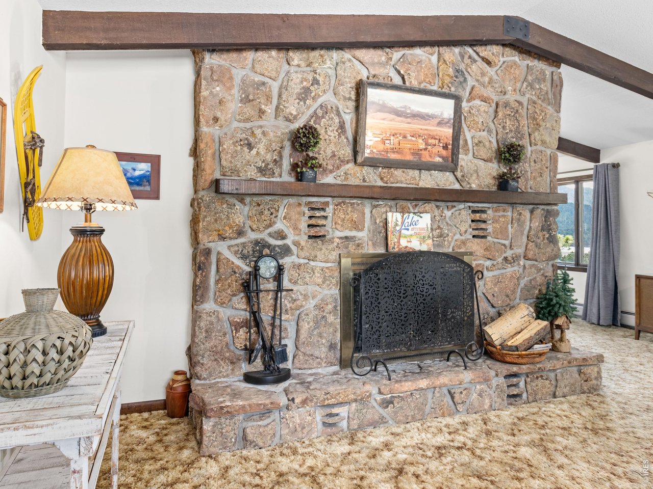 Property Photo 15 Native mossrock fireplace