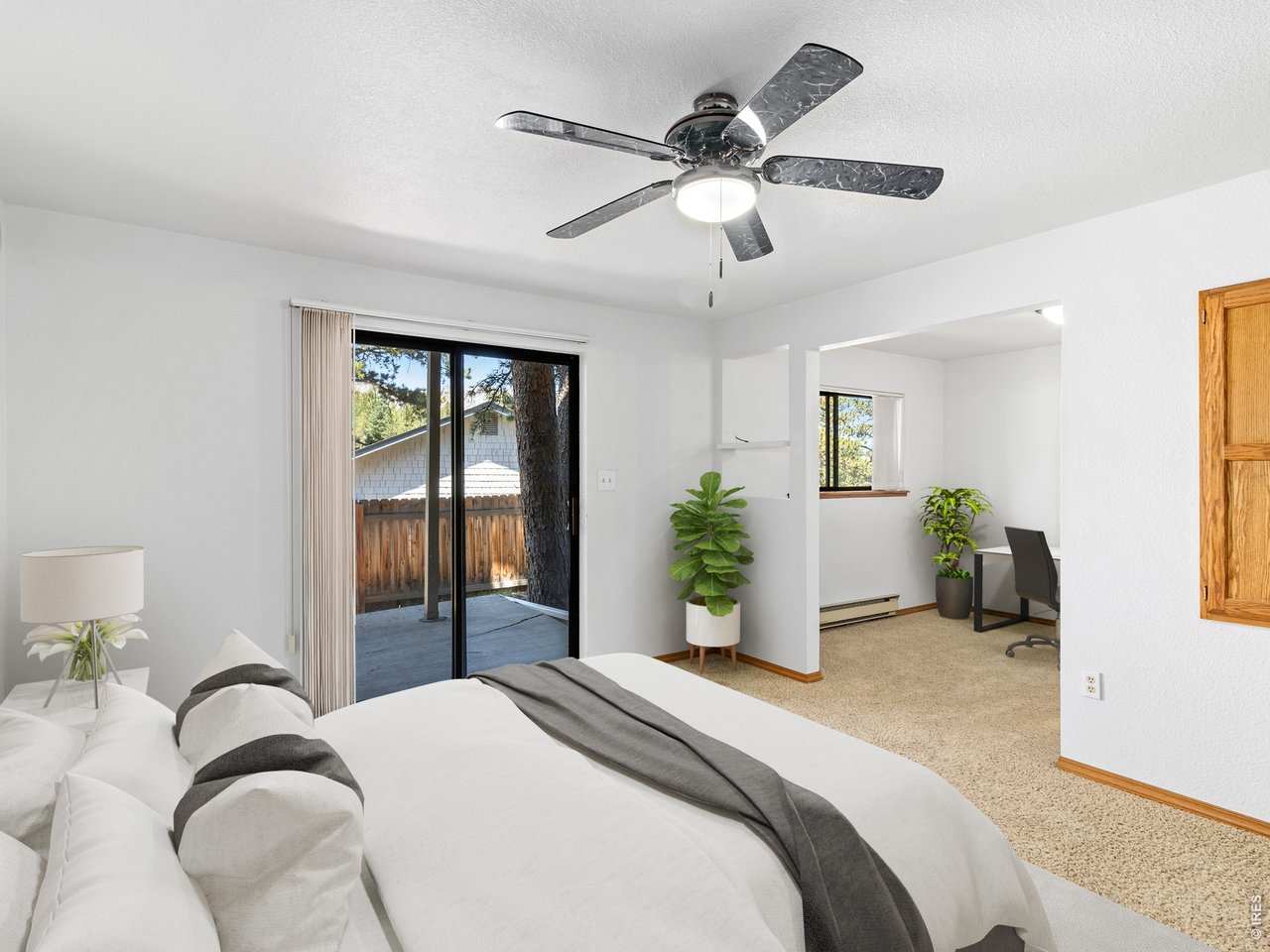 Property Photo 11 The lower level is a spacious primary suite that opens to a private patio