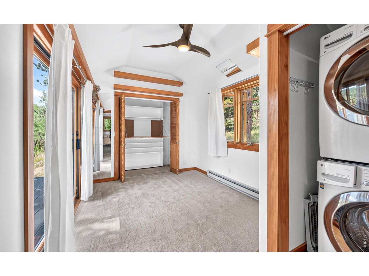 Or office with built in desk in one closet, laundry in the other