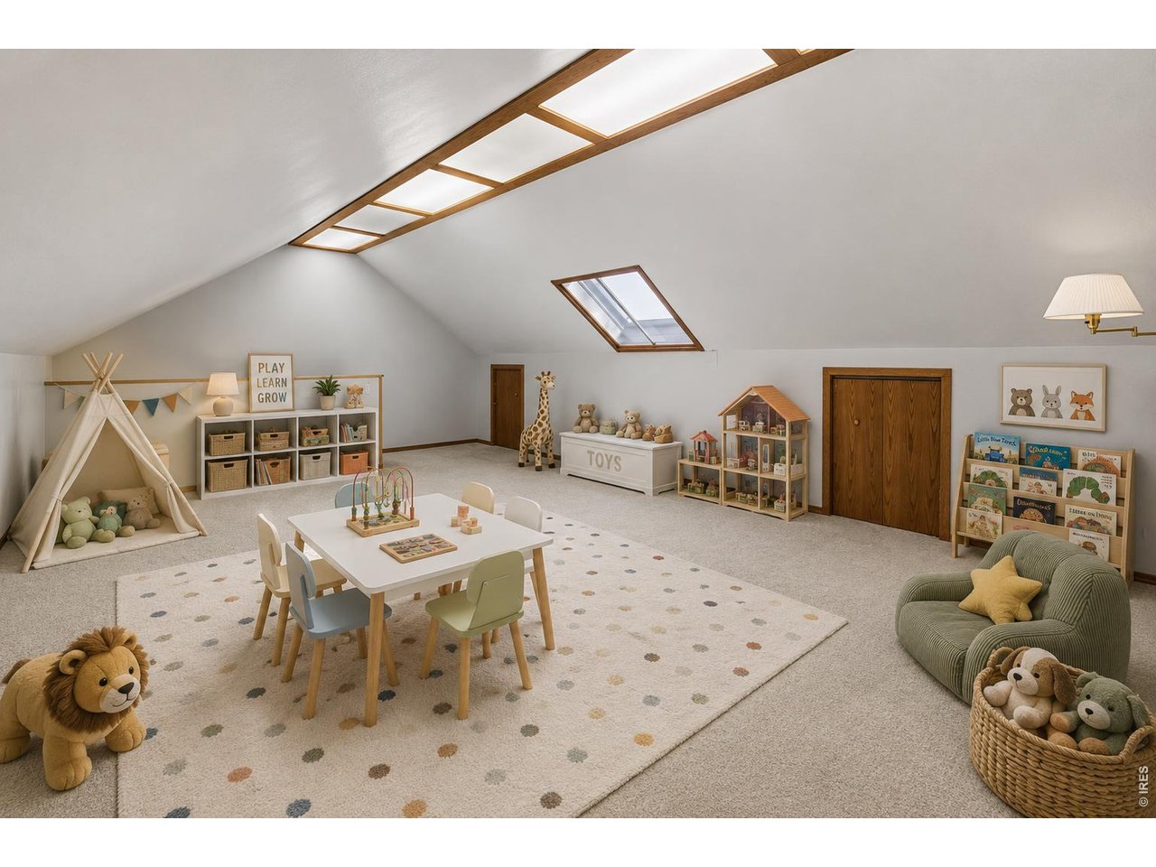 Property Photo 21 Loft is versatile and can change with your needs. Shown here as toy room with digitally added staging.