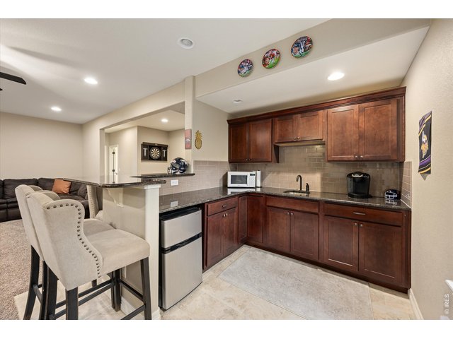 Property Photo 26 Basement Bar Includes Beverage Fridge, Sink & Microwave!