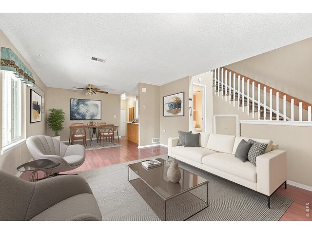 Property Photo 9 Virtually Staged Living Room & Dining Room
