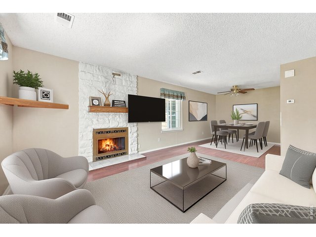 Property Photo 8 Virtually Staged Living Room & Dining Room