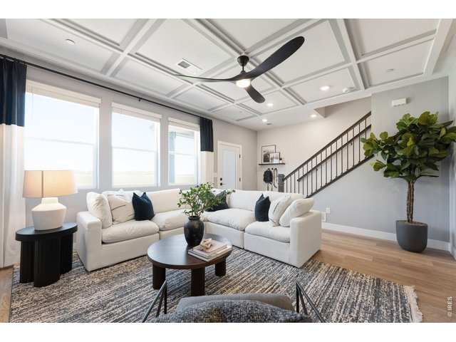 Property Photo 6 Coffered Ceiling with Ceiling Fan