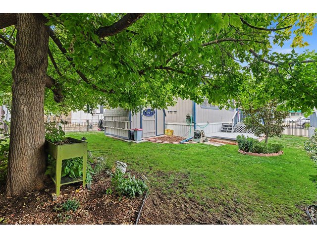 Property Photo 2 Partially fenced back and side yard with shade tree and raised garden bed