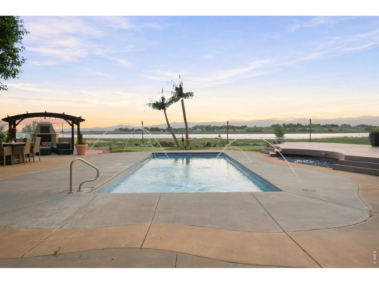 Property Photo 42 Resort-style Saltwater pool with water features overlooking the reservoir and Front Range.