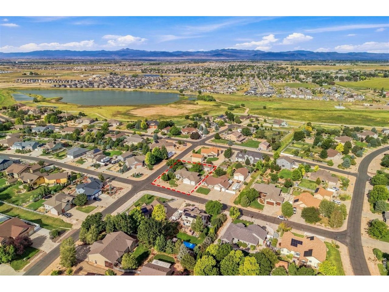 Property Photo 3 Aerial view of the property with Franklin Lake and mountain views to the west.