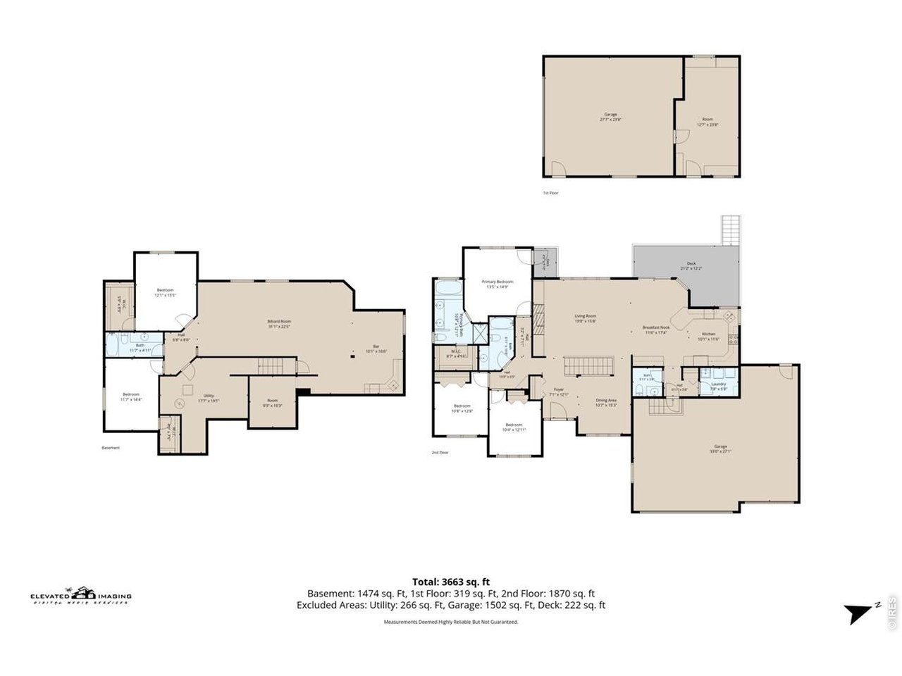 Property Photo 43 Floorplan for the entire home and detached garage