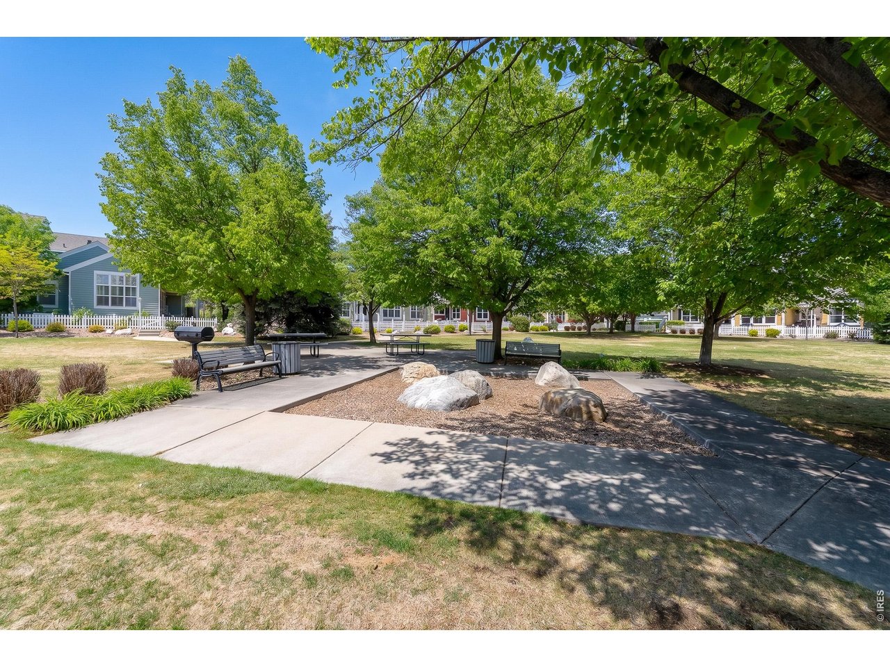 Property Photo 4 looking out to the community courtyard with picnic tables and a grill too!