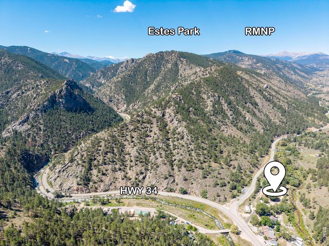 Property Photo 3 Convenient Big Thompson Canyon location with Estes Park and Rocky Mountain National Park to the west.