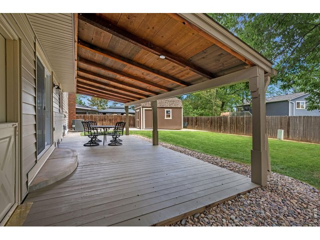 Property Photo 38 Covered back deck opens to the fenced backyard.