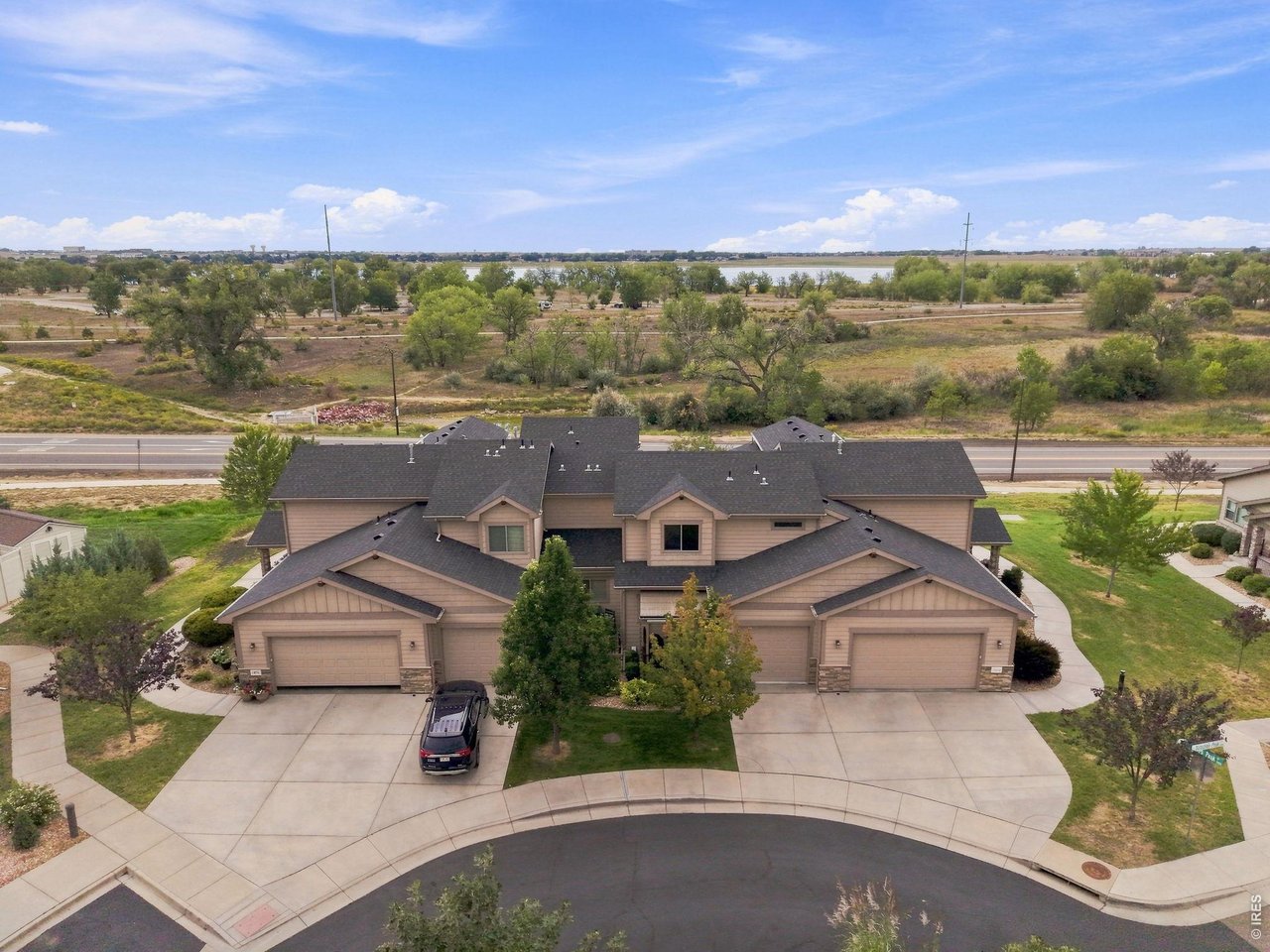 Property Photo 31 Aerial view highlighting the home s location near Boyd Lake and surrounding open space.
