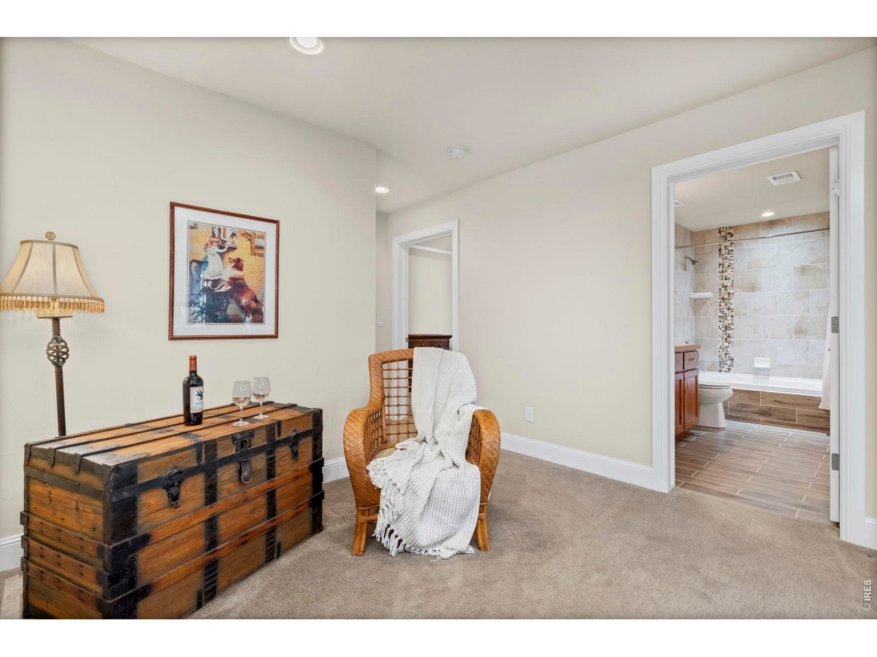Property Photo 33 Basement lounge area with view of Bathroom Door and short hall to Bedroom 3