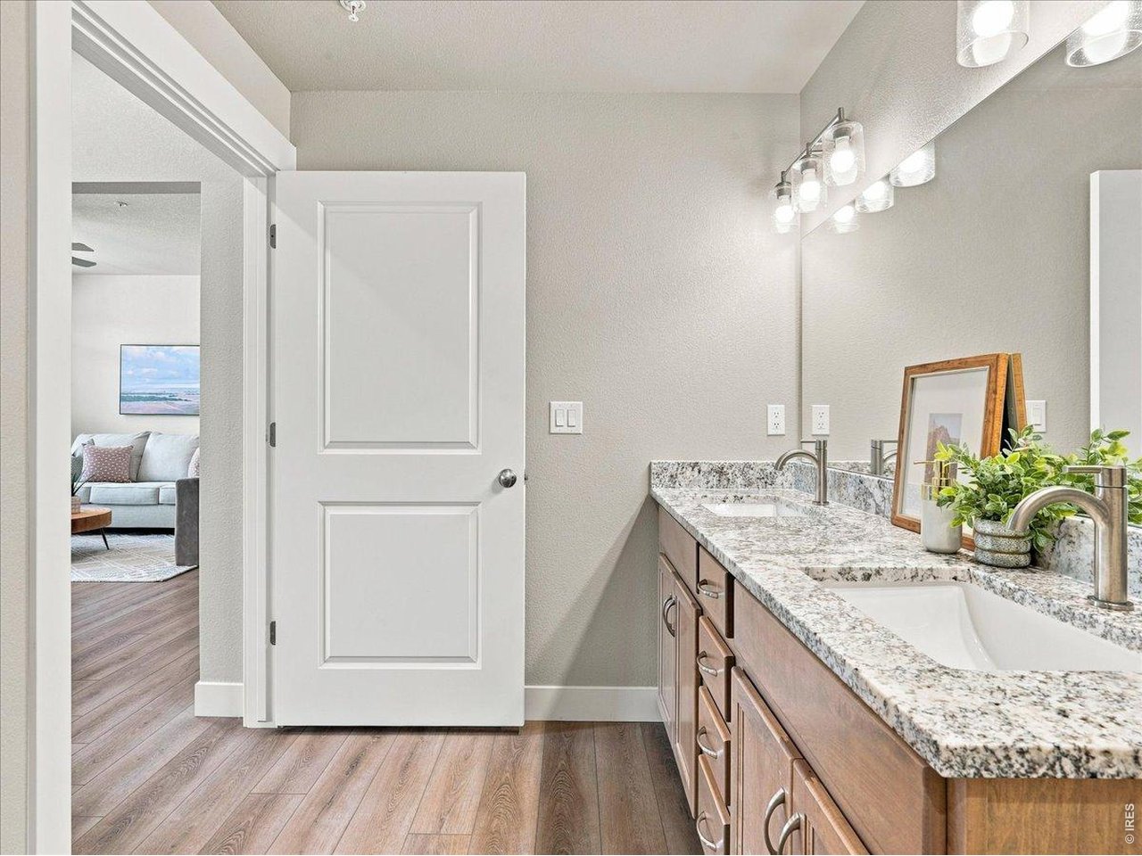Property Photo 23 Bathroom is so spacious and features undermounted sinks, new granite, designer fixtures and LVP