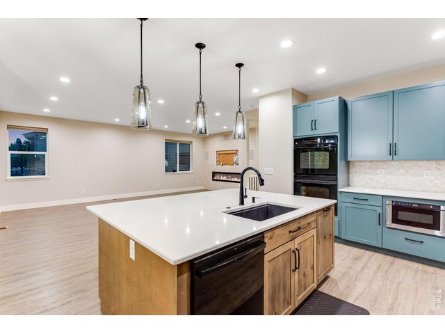 Property Photo 12 all NEW cabinets, soft close, roll-out drawers, spice rack, utensil trey, roll-out trash and recycle, touchless faucet, wine storage, and a deep pantry with censured light
