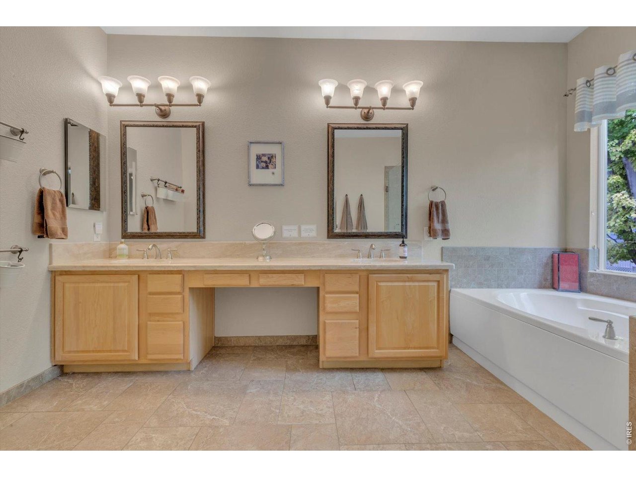 Property Photo 27 heated primary bath floors, marble countertop