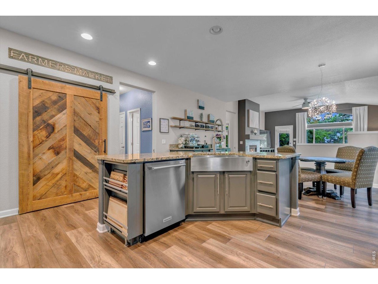 Property Photo 10 open kitchen with island, newer appliances