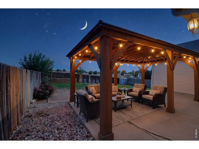 Property Photo 36 Virtually Staged Patio at Twilight Time