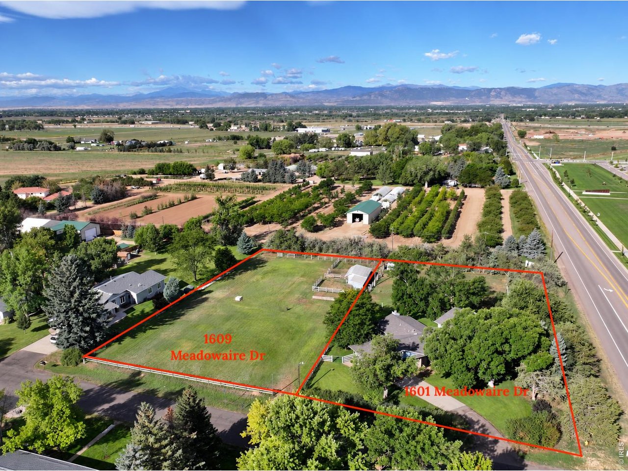 Property Photo 6 Buy one or both!  1609 Meadowaire offers .97 acres with an irrigation well.  Add 1601 Meadowaire for a total of 1.92 acres with a home!