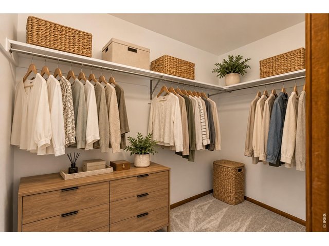 Property Photo 19 Primary walk-in closet. Virtually Staged.
