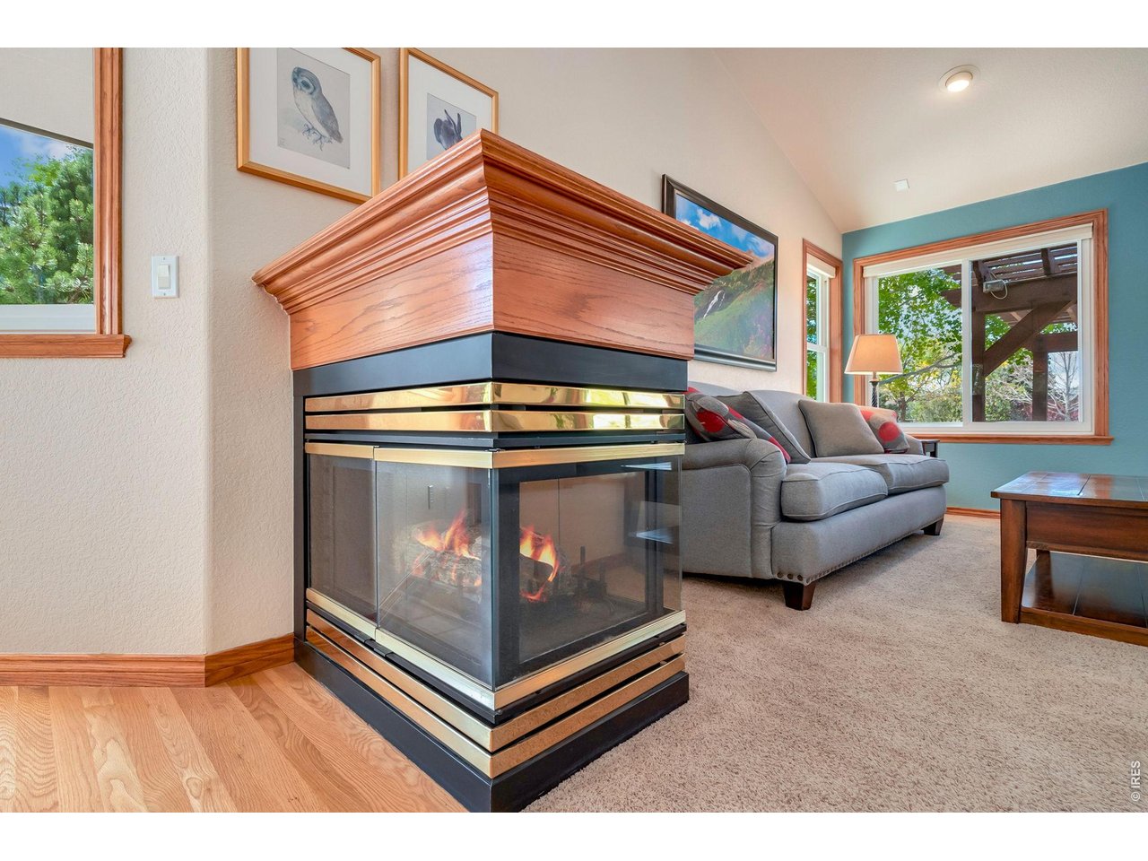 Property Photo 18 Cozy gas fireplace in the main living area, perfect for relaxing evenings.