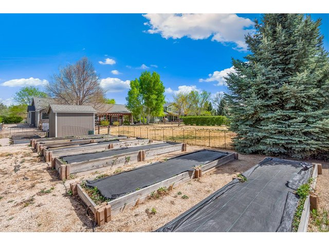 Property Photo 47 Large 1/2 acre backyard with 10 raised garden beds and drop system make gardening easy and enjoyable