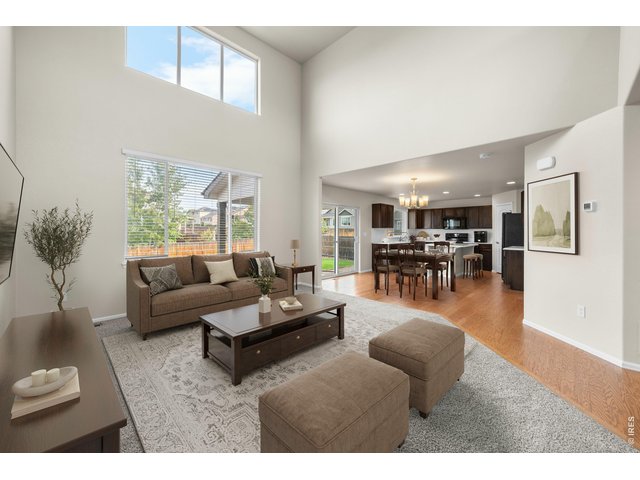 Property Photo 9 Vaulted Living Room virtually staged
