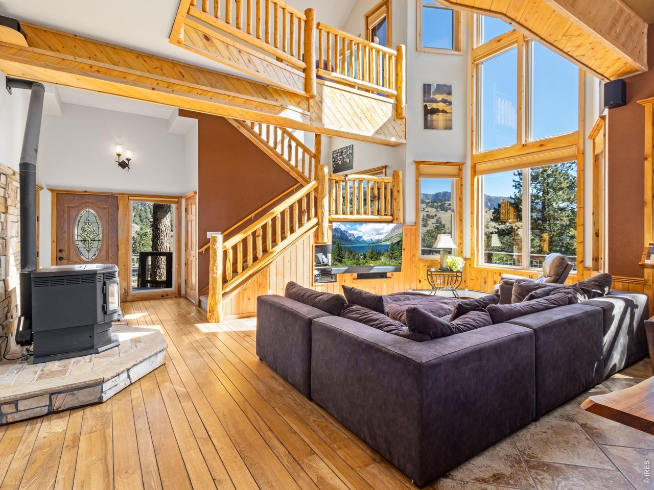 Property Photo 4 Pellet stove and open staircase