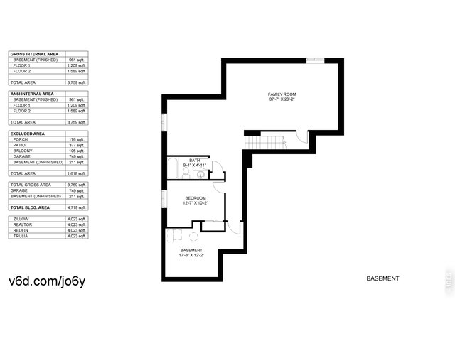 Property Photo 50 Floor plan - Basement