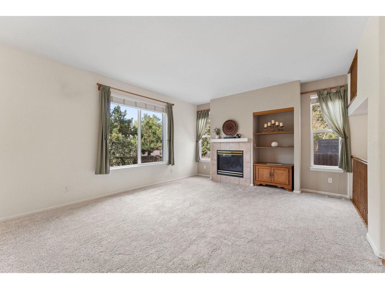 Property Photo 6 UPGRADED Gas Fireplace and Shelving Niche