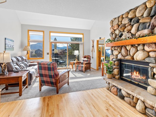 Property Photo 2 Real River Rock Fireplace!