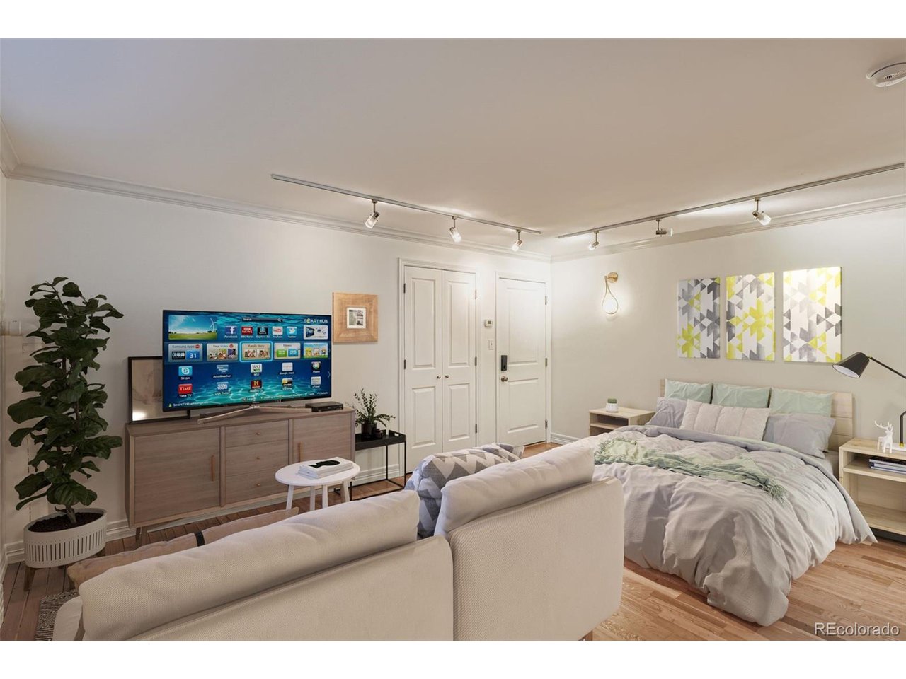 Virtual staging for ideas of potential layout.