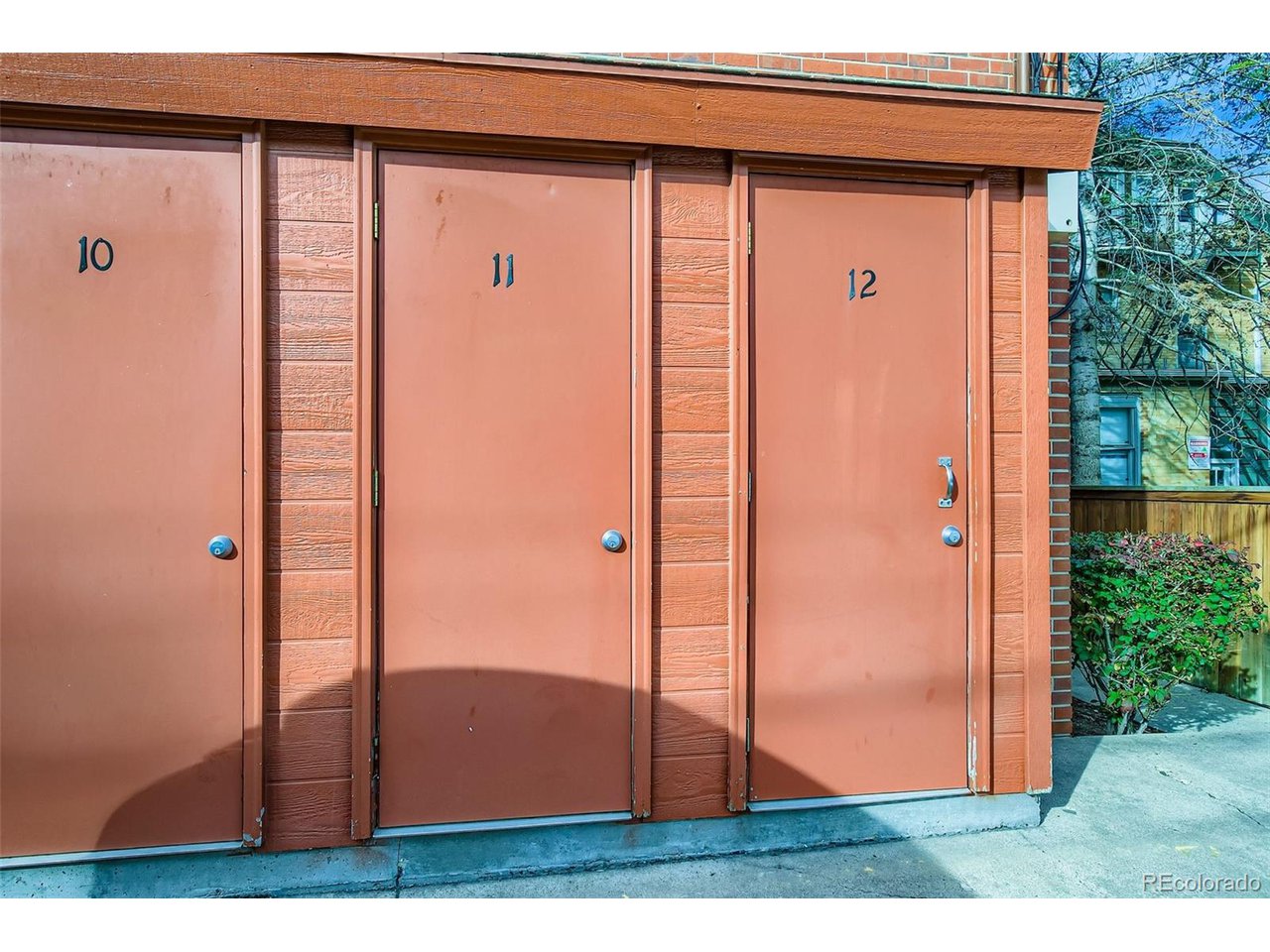 The lockable outdoor storage closet.