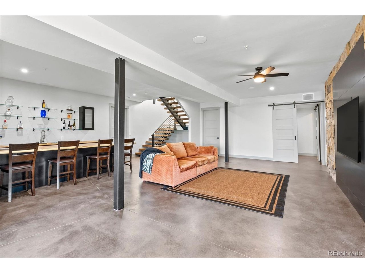 The walkout lower level enhances the home's entertaining potential