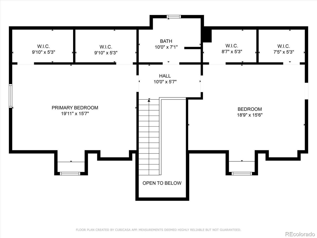 Upstairs - Floor Plan (Studio apartment not shown)
