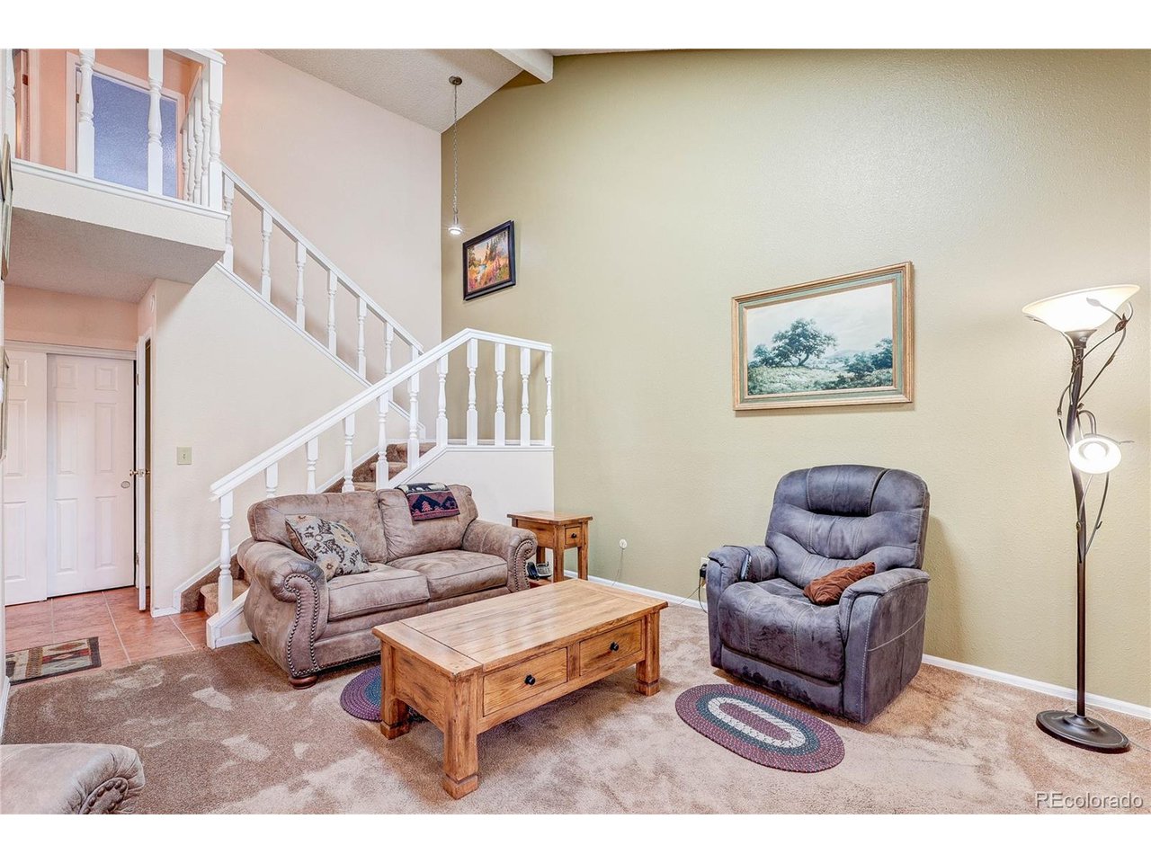 Staircase and living room overlook