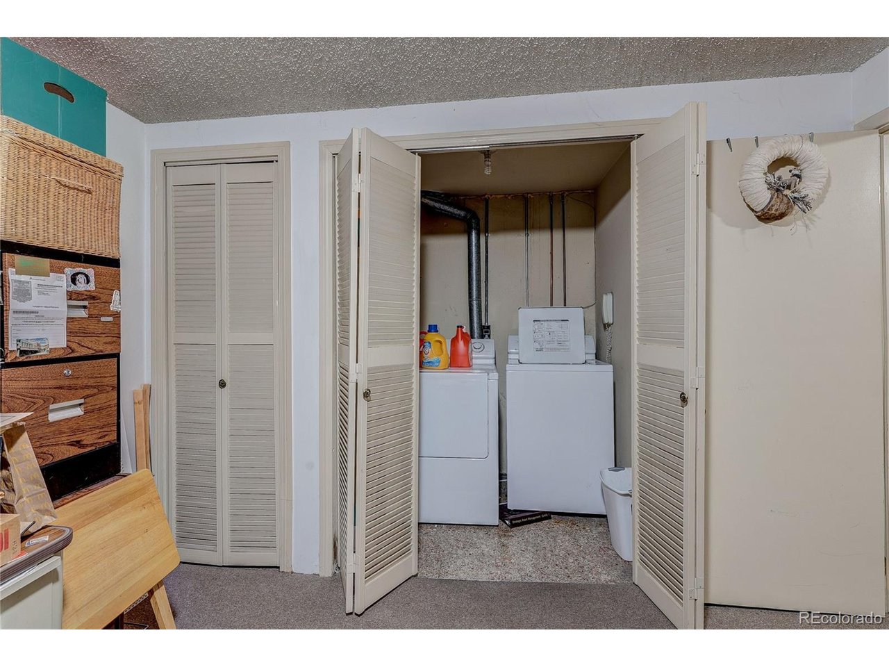 basement laundry room. Washer and dryer included