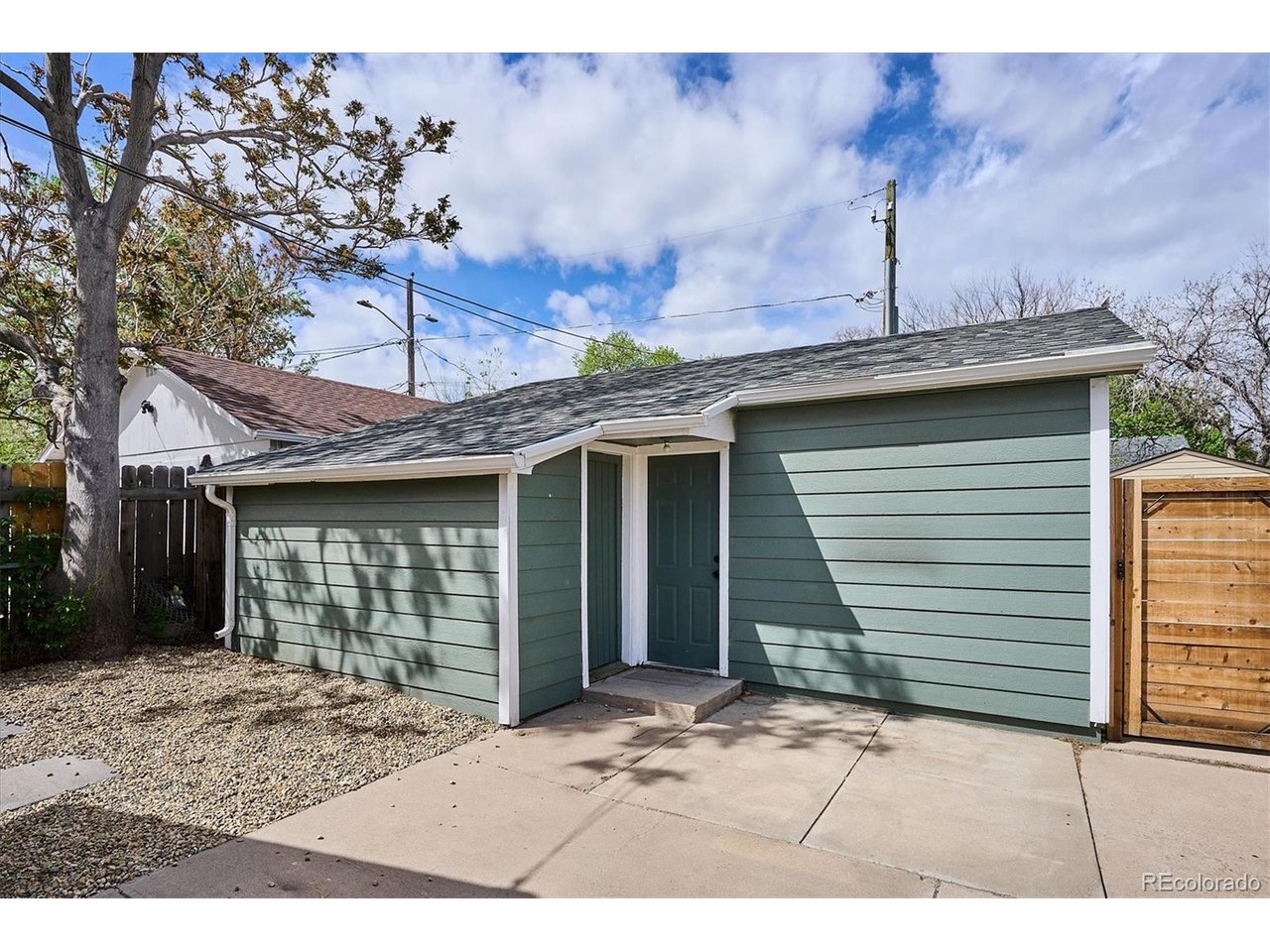 Large 2 car garage with extra storage space.