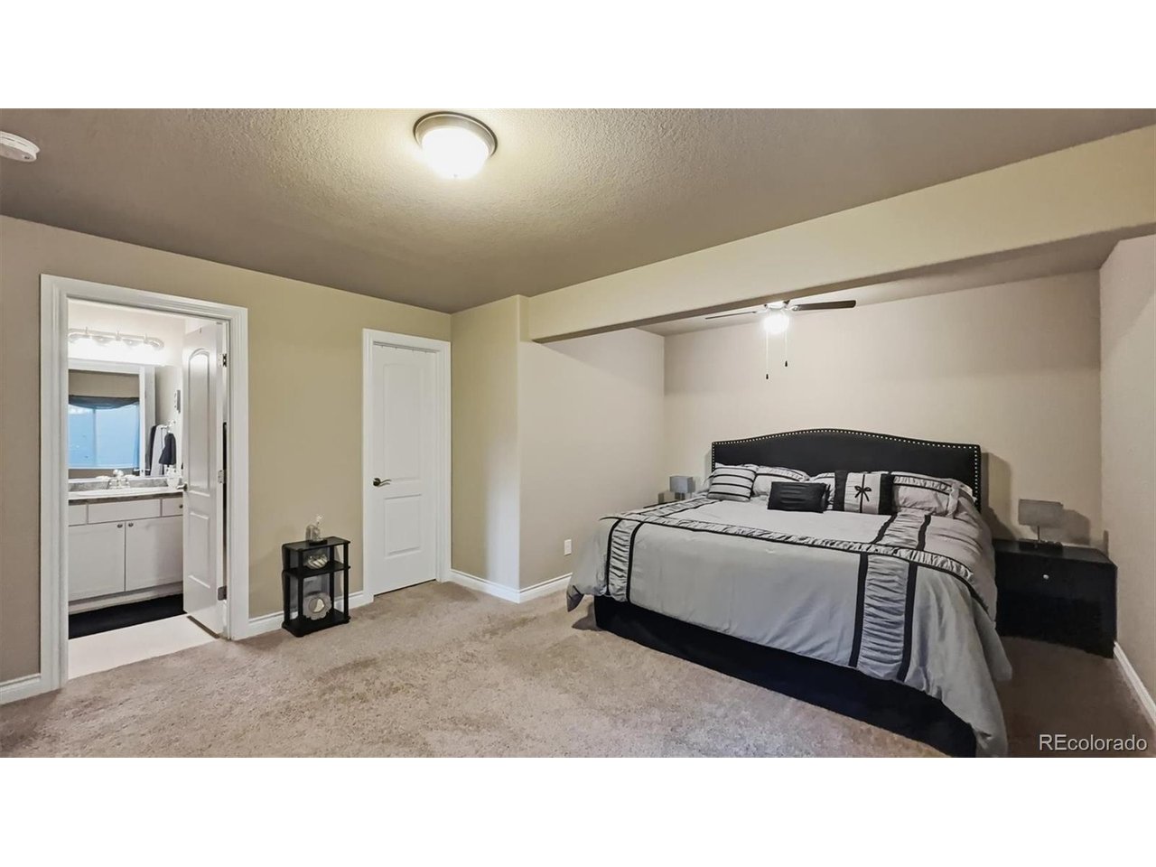 Basement Bedroom Suite and entrance into the adjoining Full Bathroom.