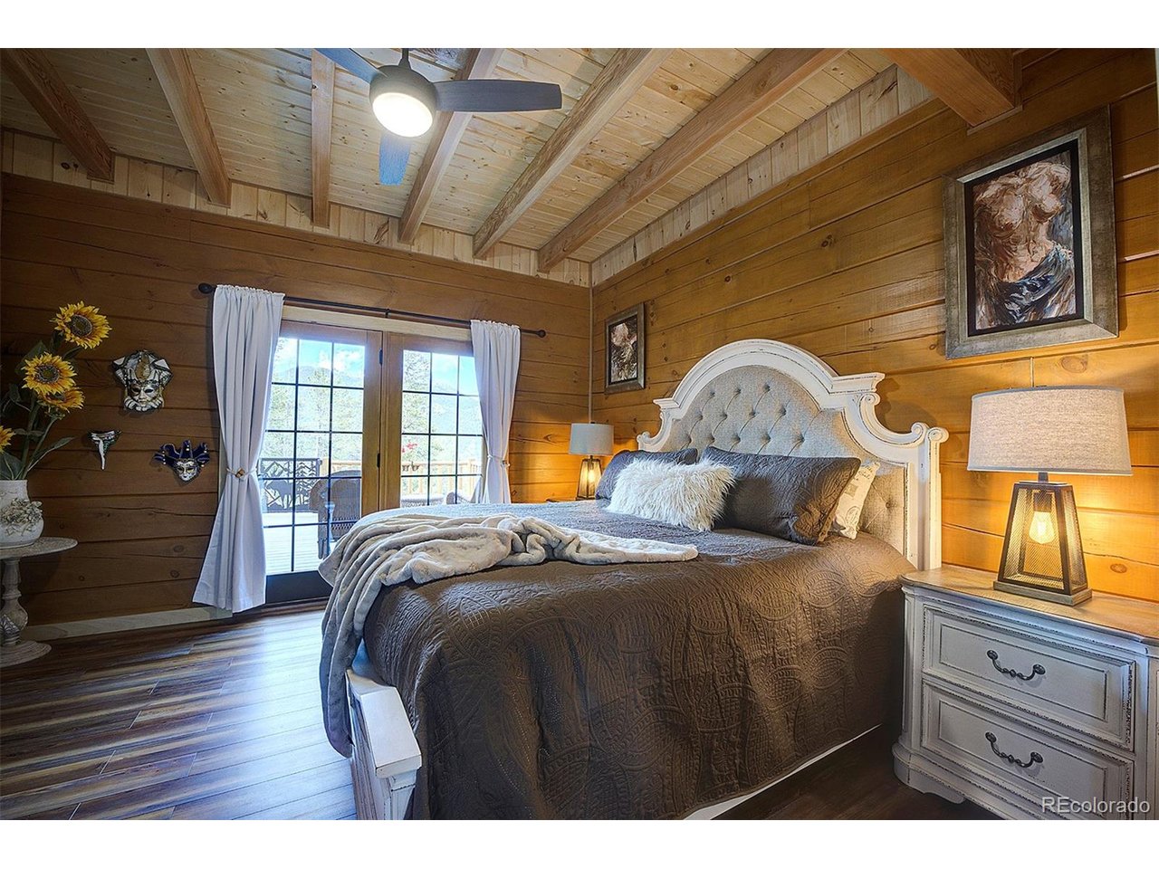 French doors to your private deck and outdoor oasis
