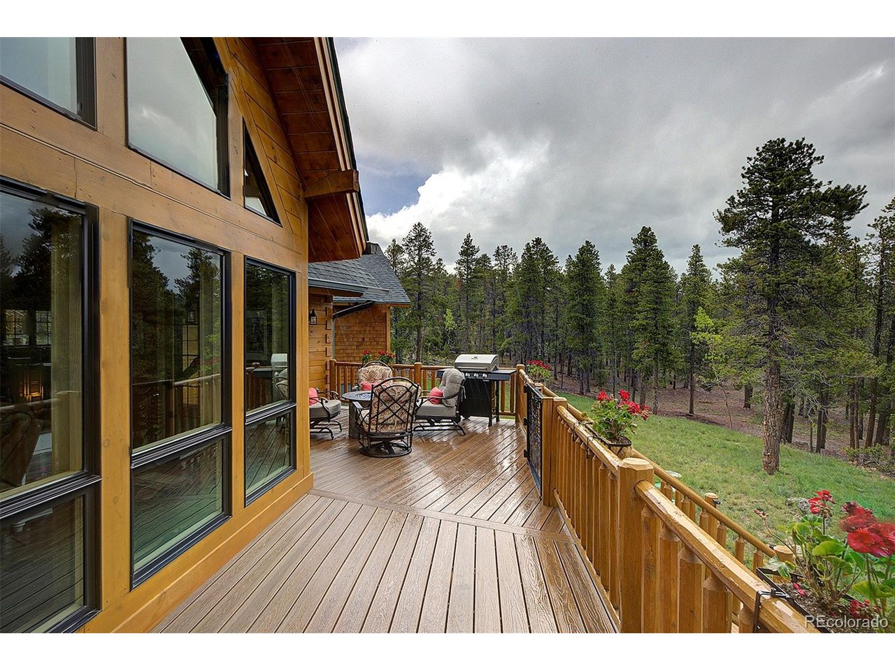 Spacious deck offers room to enjoy, easy mountain living